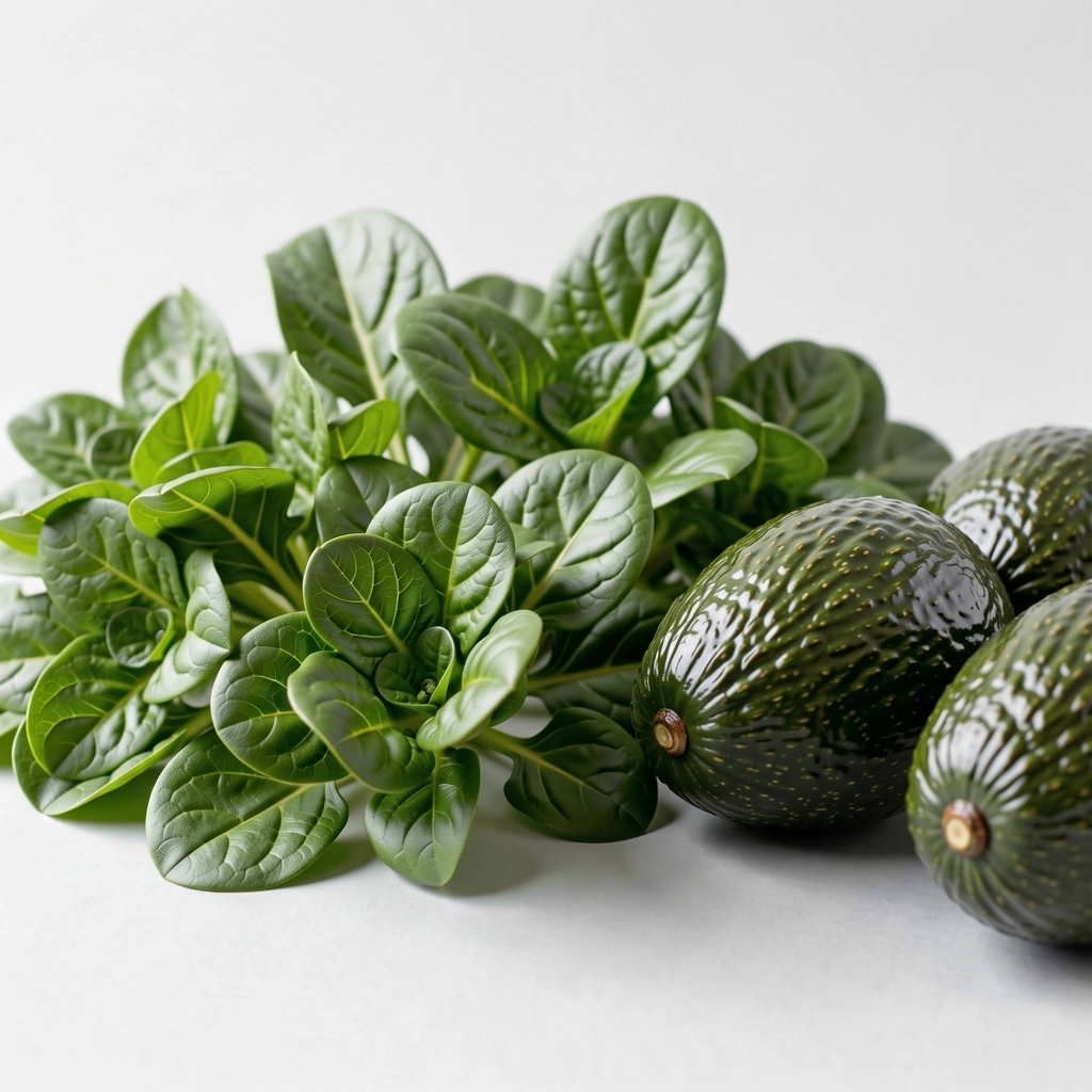 Alimentos verdes frescos simbolizando salud